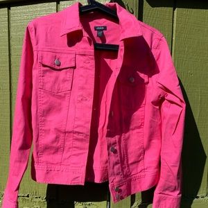 Izod pink jean jacket